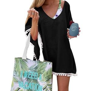 Black swim cover up